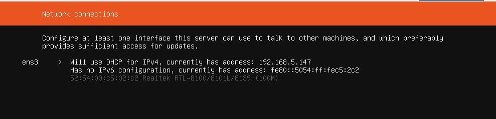Установка Ubuntu Server, настройка сети